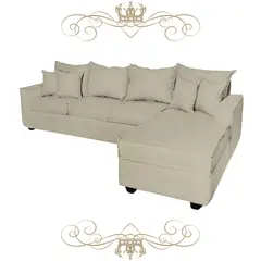 LIVINGYTERRAZAS CL - Sofá L Derecha Homero BIG CHL 280x175 Paquetes Resortes Beige