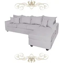 LIVINGYTERRAZAS CL - Sofá L Derecha Homero BIG CHL 280x175 Paquetes Resortes Gris Claro