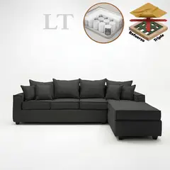 LIVINGYTERRAZAS CL - Sofá L Derecha Homero BIG CHL 280x175 Paquetes Resortes Gris Medio