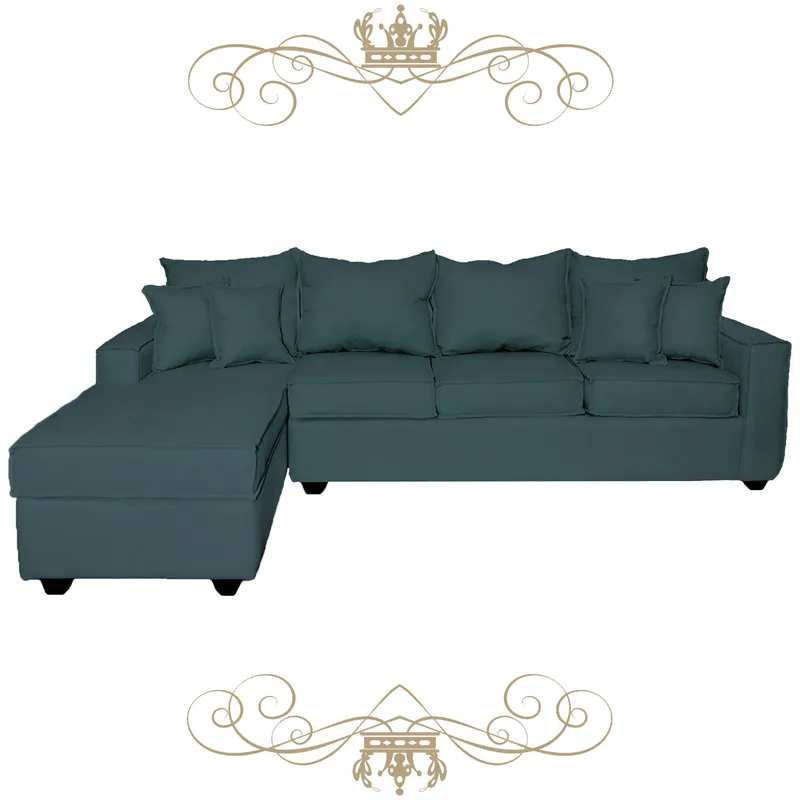 LIVINGYTERRAZAS CL - Sofá L Izquierda Homero BIG CHL 280x175 Paquetes Resortes Esmeralda