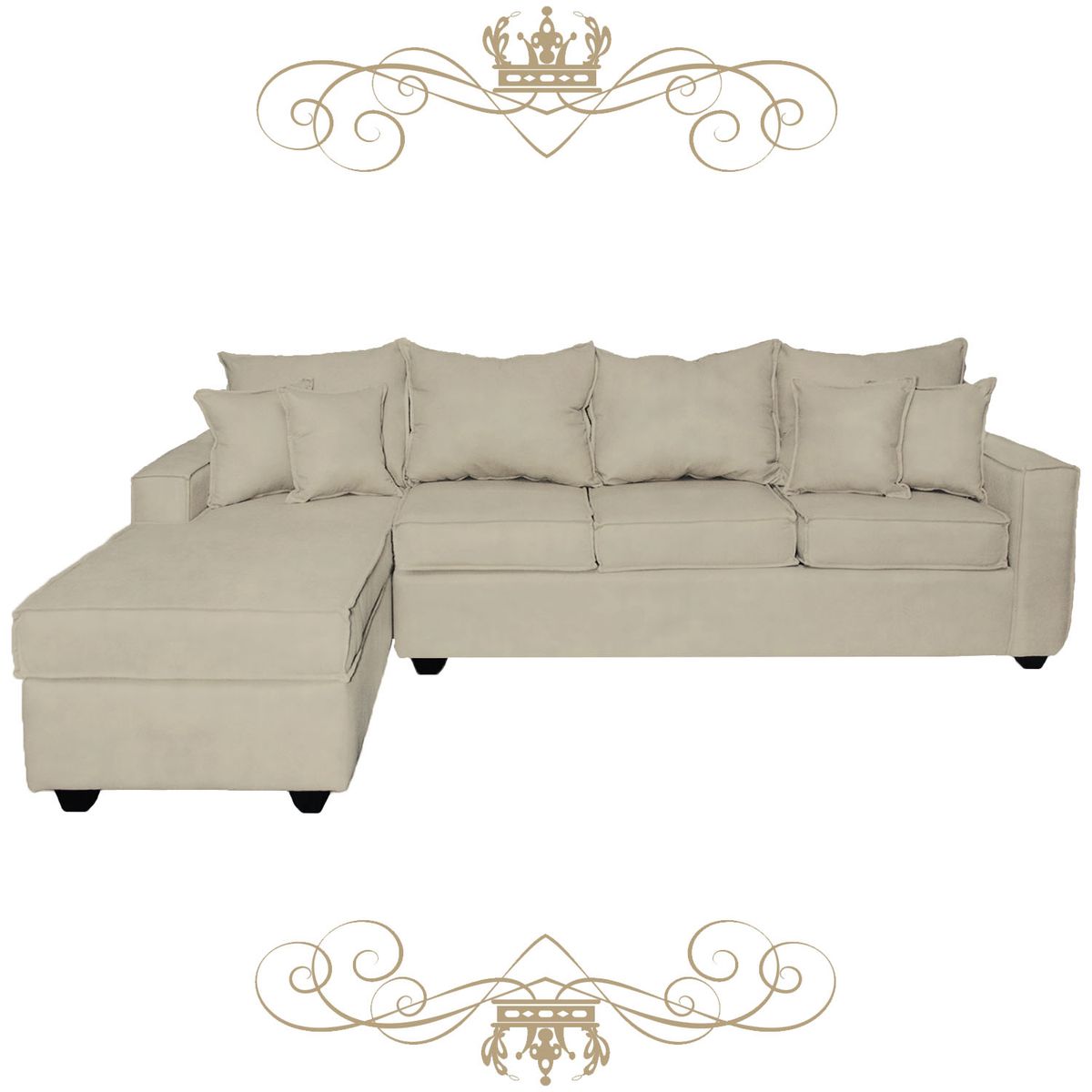 LIVINGYTERRAZAS CL - Sofá L Izquierda Homero BIG CHL 280x175 Paquetes Resortes Beige