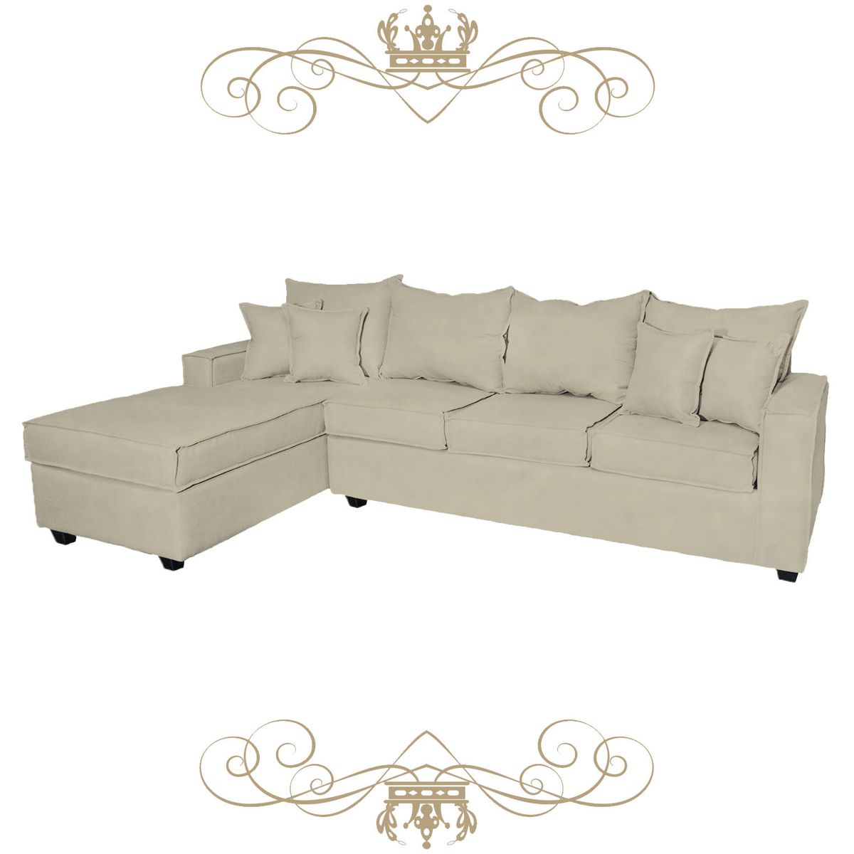 LIVINGYTERRAZAS CL - Sofá L Izquierda Homero BIG CHL 280x175 Paquetes Resortes Beige