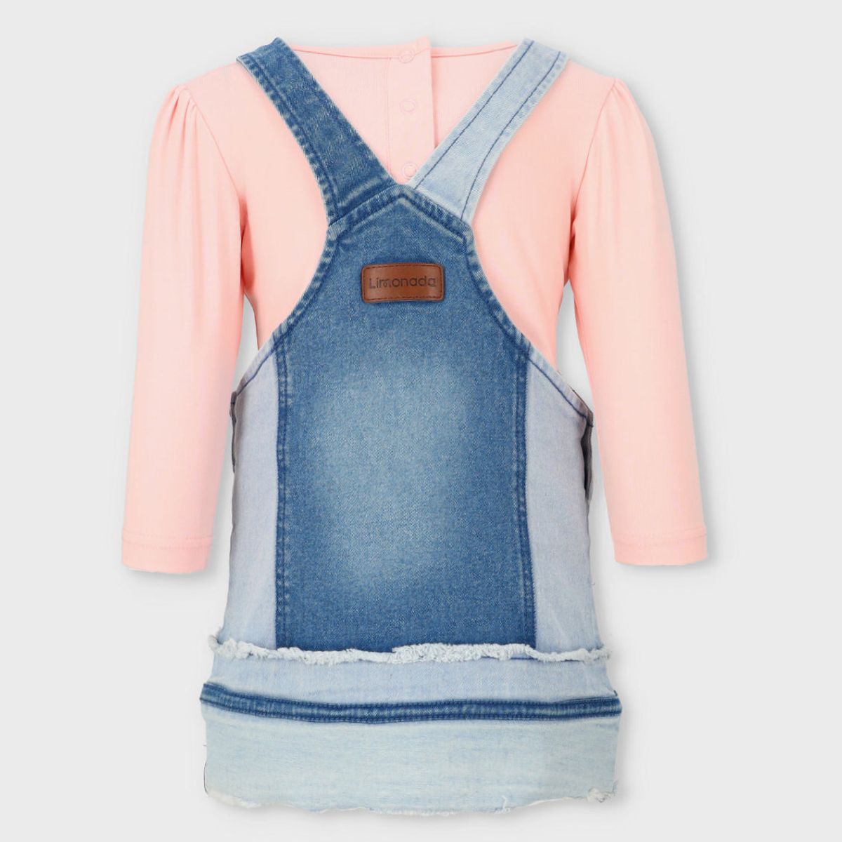 LIMONADA - Vestido bebé aplicación de flores celeste Limonada