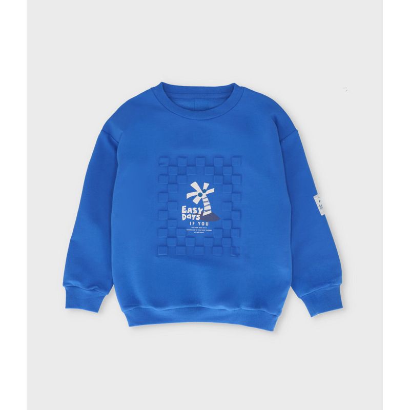 BLACK AND BLUE - Polerón niño con diseño azul Black and Blue
