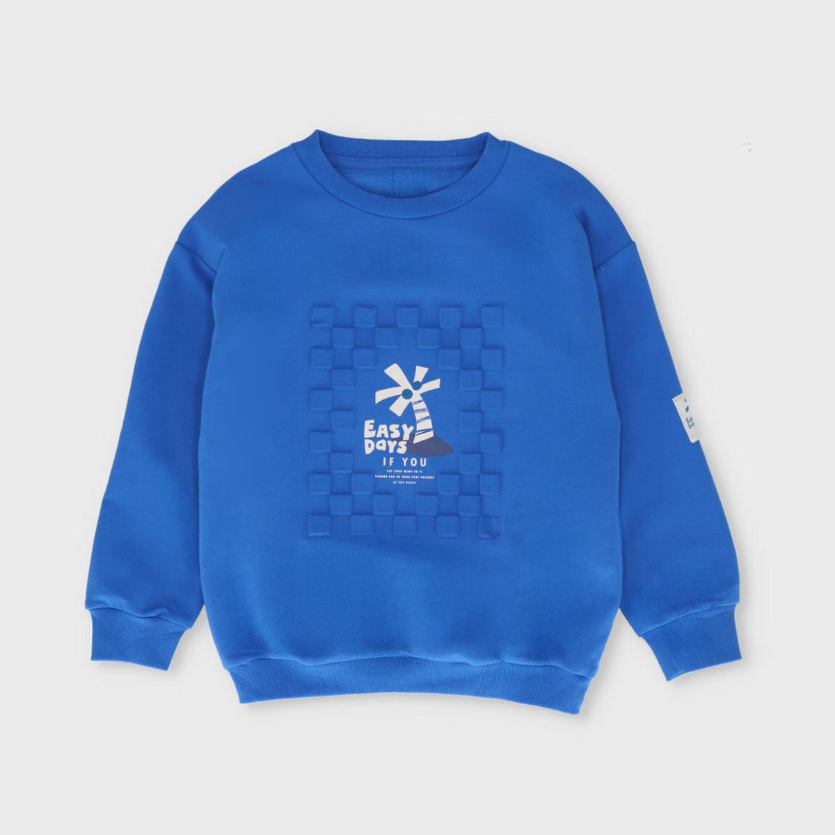 BLACK AND BLUE - Polerón niño con diseño azul Black and Blue