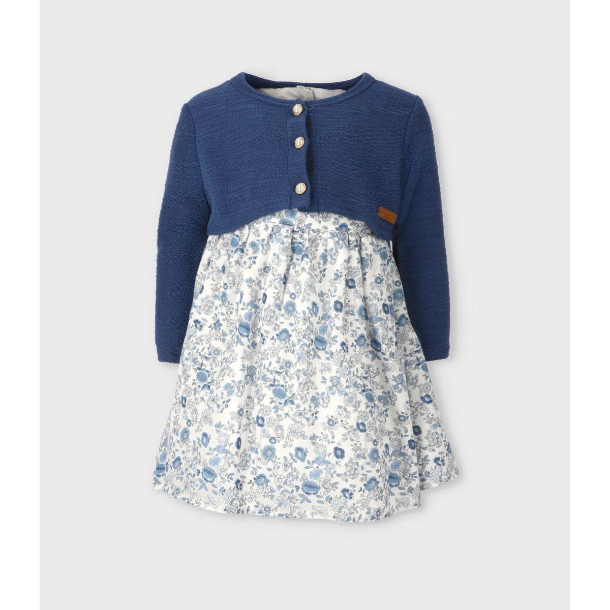 LIMONADA - Vestido bebé floreado azul marino Limonada
