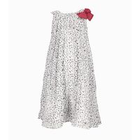 Vestido niña cuello halter blanco