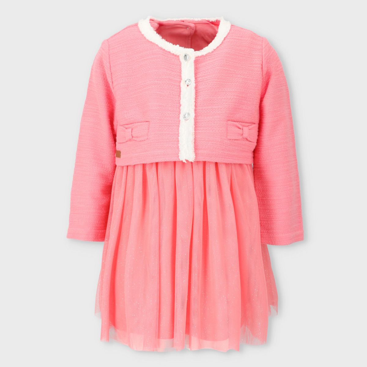 LIMONADA - Vestido bebé con bolero coral Limonada