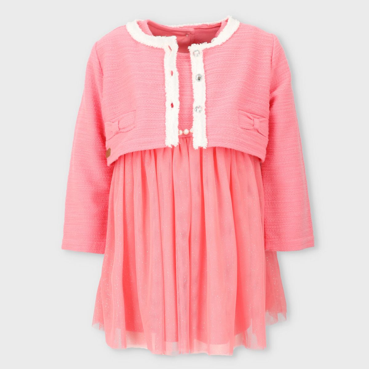 LIMONADA - Vestido bebé con bolero coral Limonada