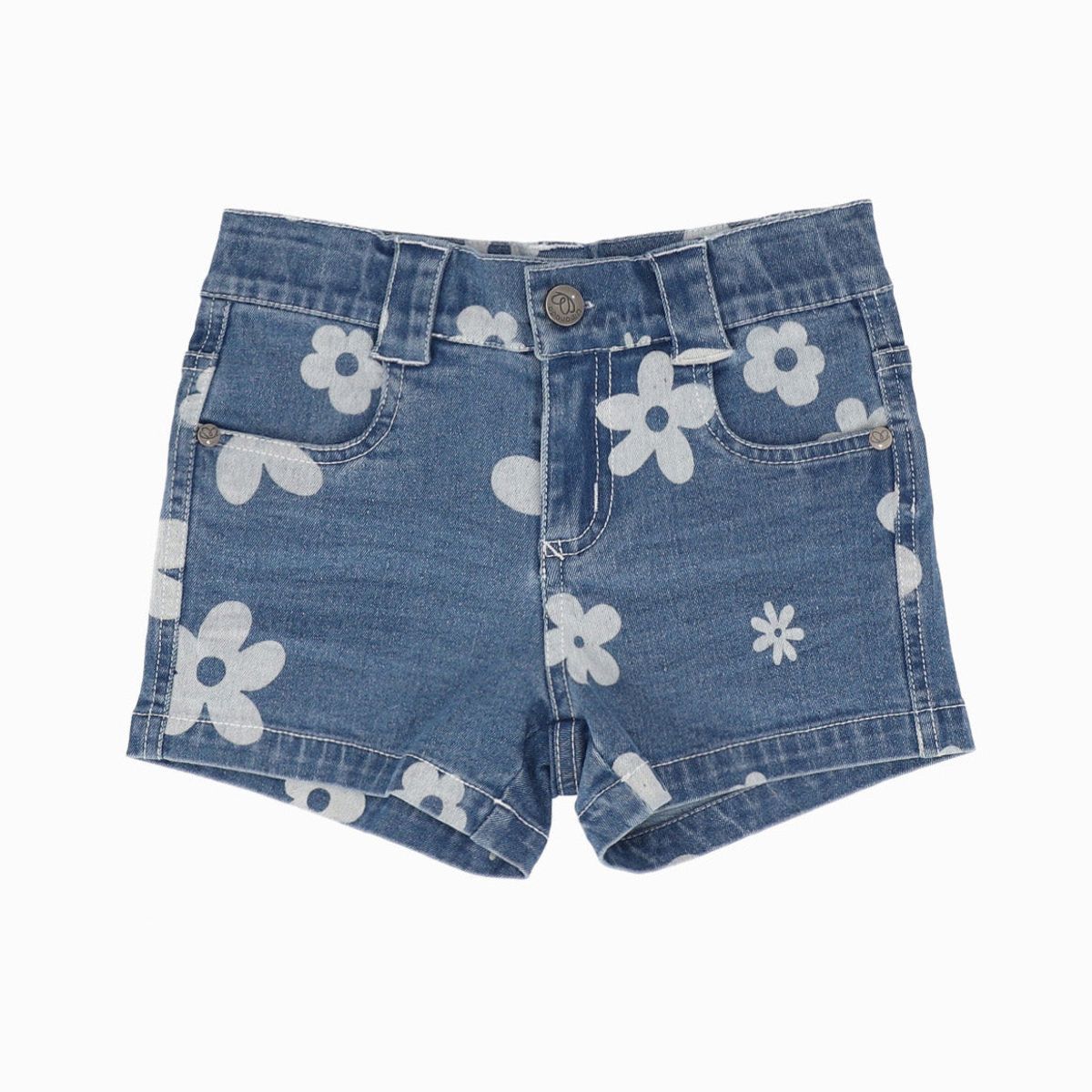 LIMONADA - Short niña con flores celeste Limonada