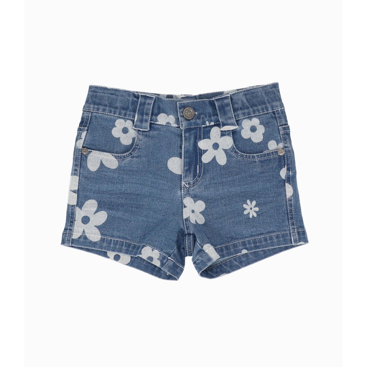 LIMONADA - Short niña con flores celeste Limonada