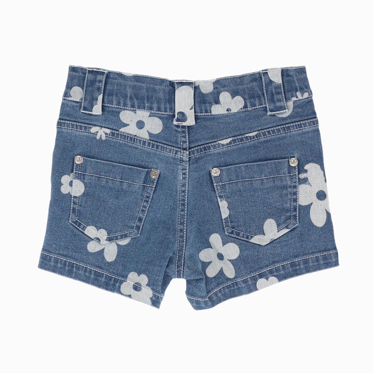 LIMONADA - Short niña con flores celeste Limonada