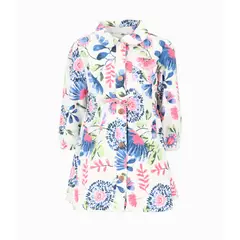 4KIDS - Vestido bebé floreado blanco 4 Kids