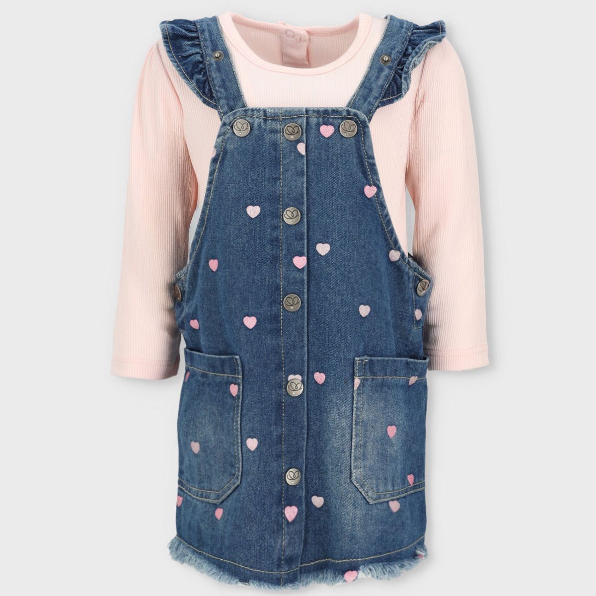 LIMONADA - Vestido bebé de denim azul Limonada