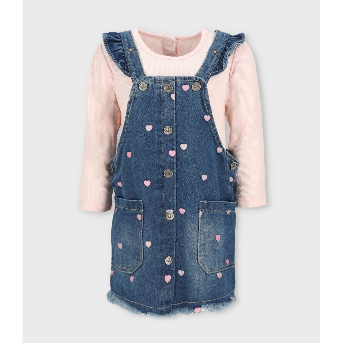 LIMONADA - Vestido bebé de denim azul Limonada