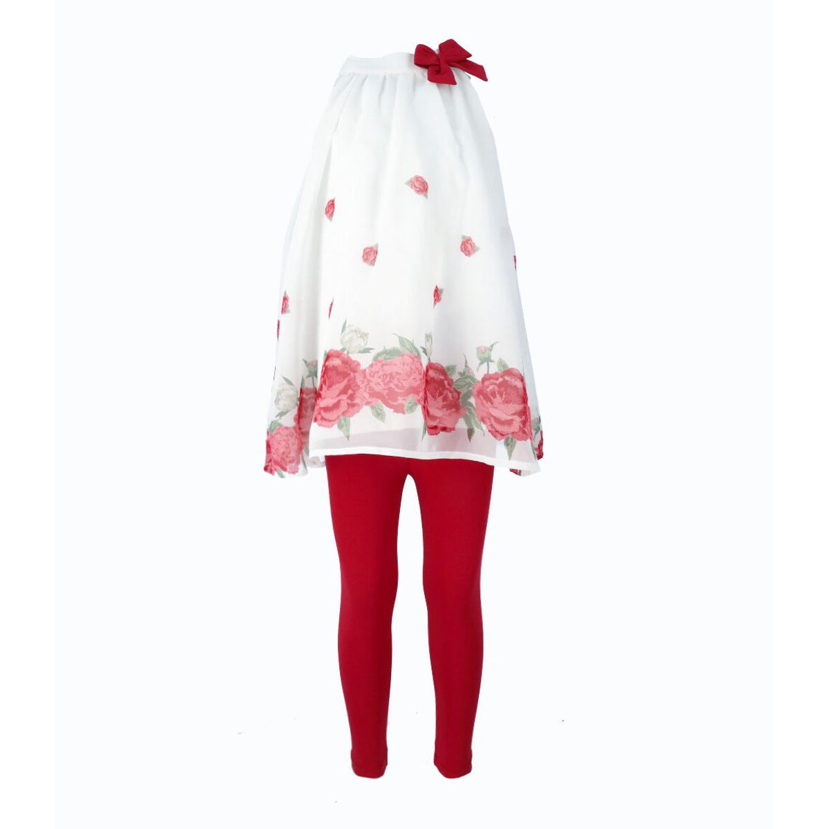 LIMONADA - Conjunto niña con flores rojo Limonada