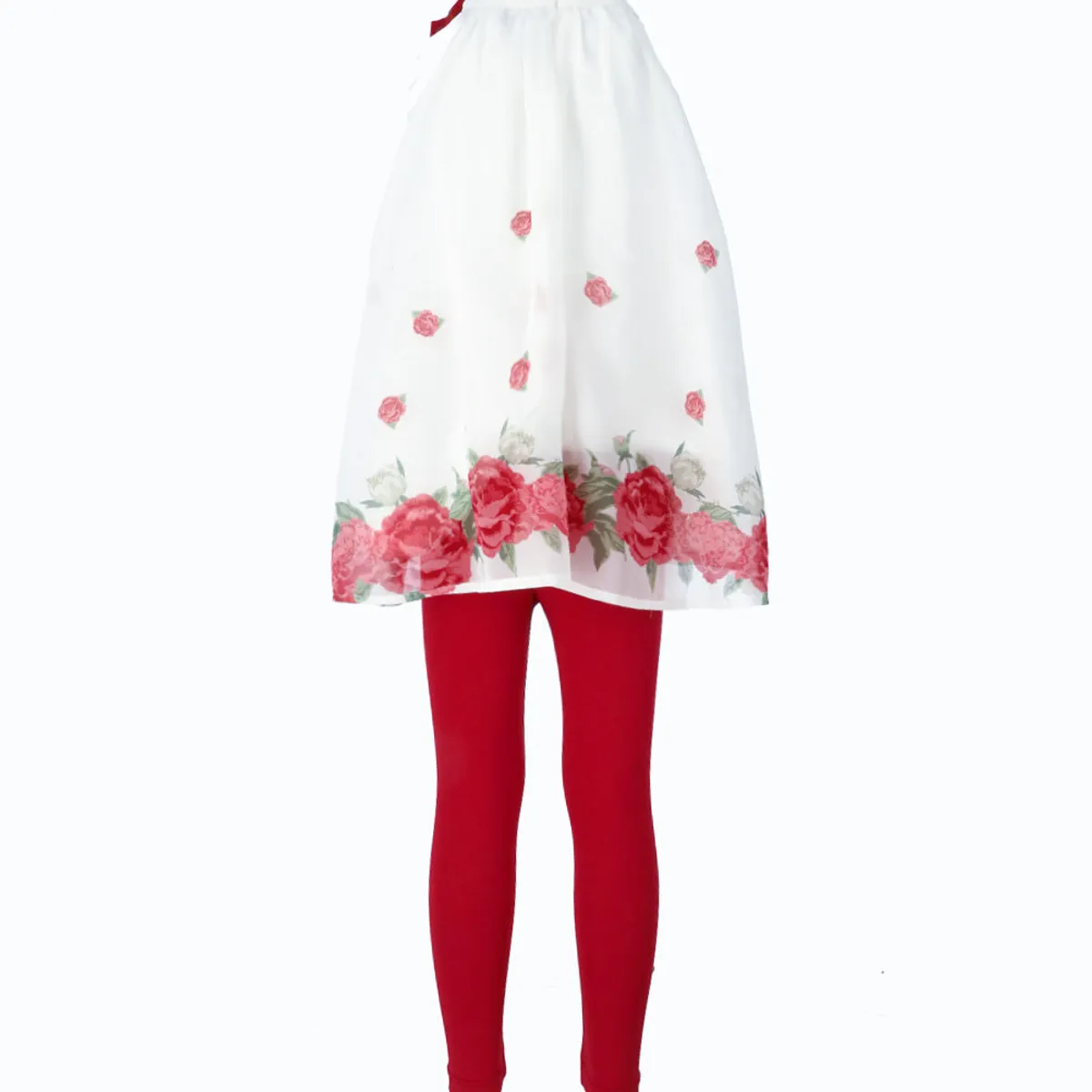 LIMONADA - Conjunto niña con flores rojo Limonada