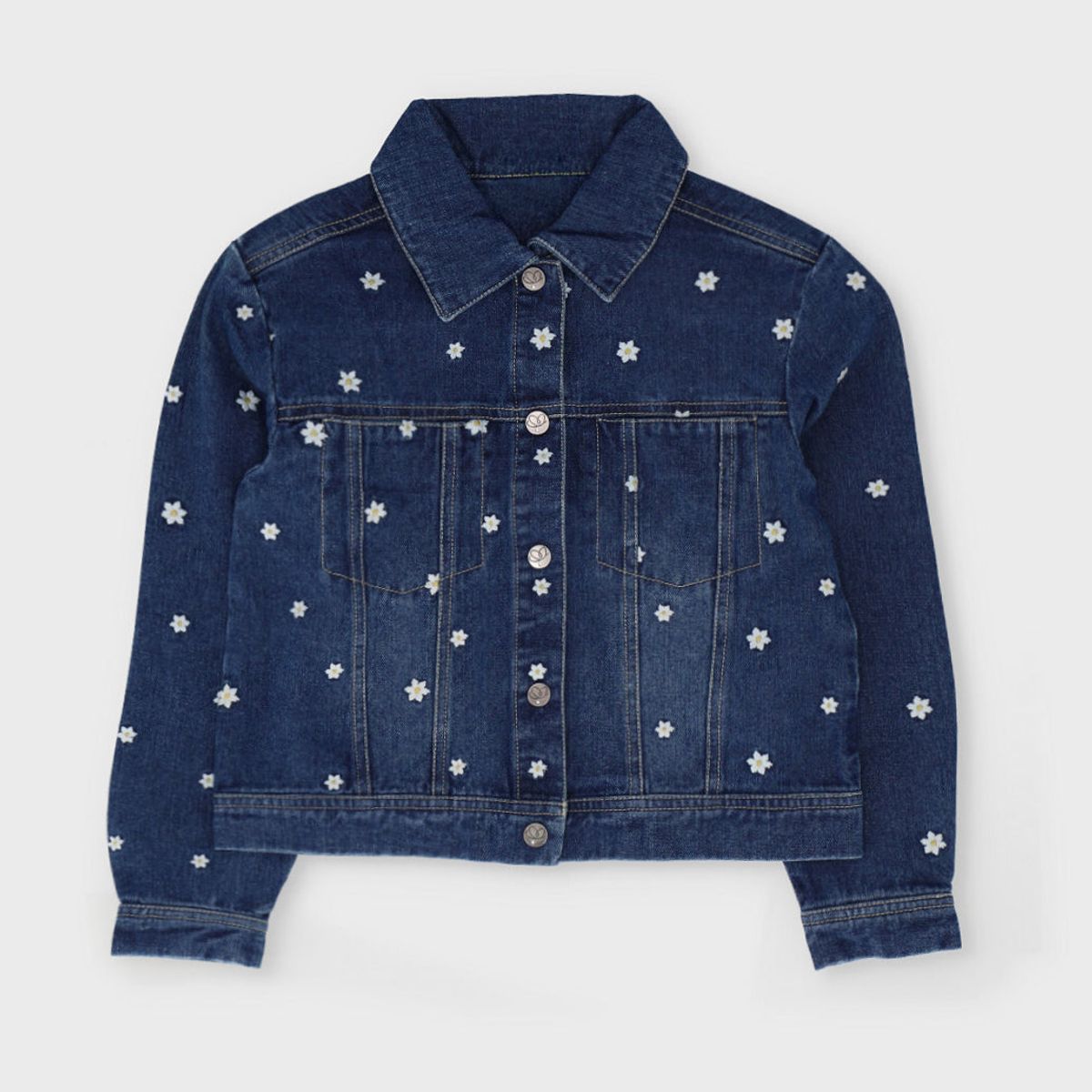 LIMONADA - Chaqueta niña con flores azul Limonada