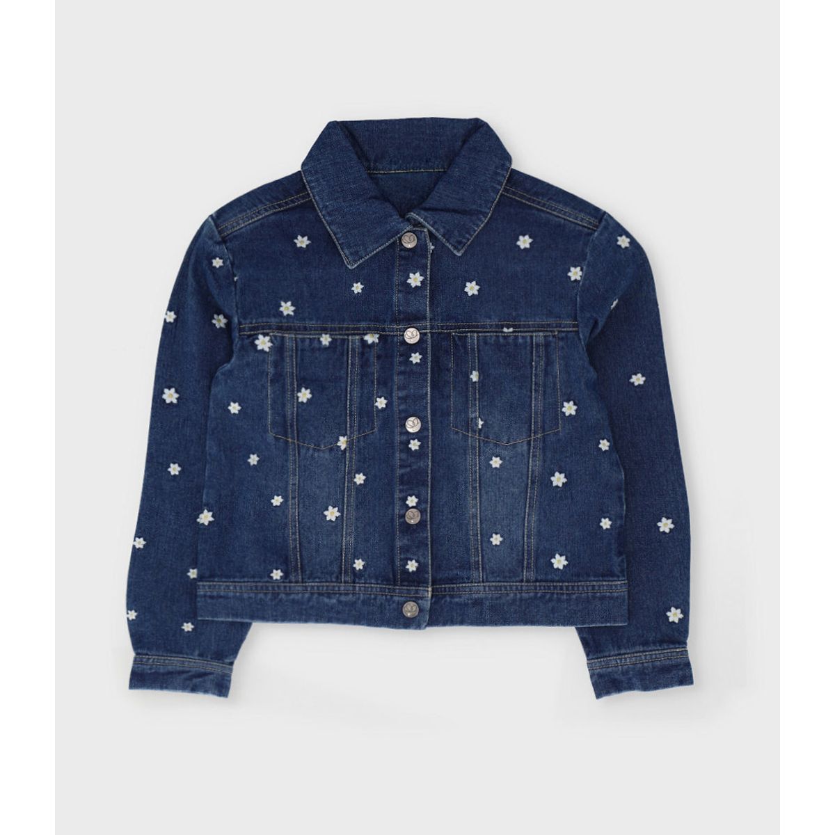 LIMONADA - Chaqueta niña con flores azul Limonada