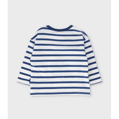 Imagen 2 del producto Polera manga larga bebé con bolsillo azul