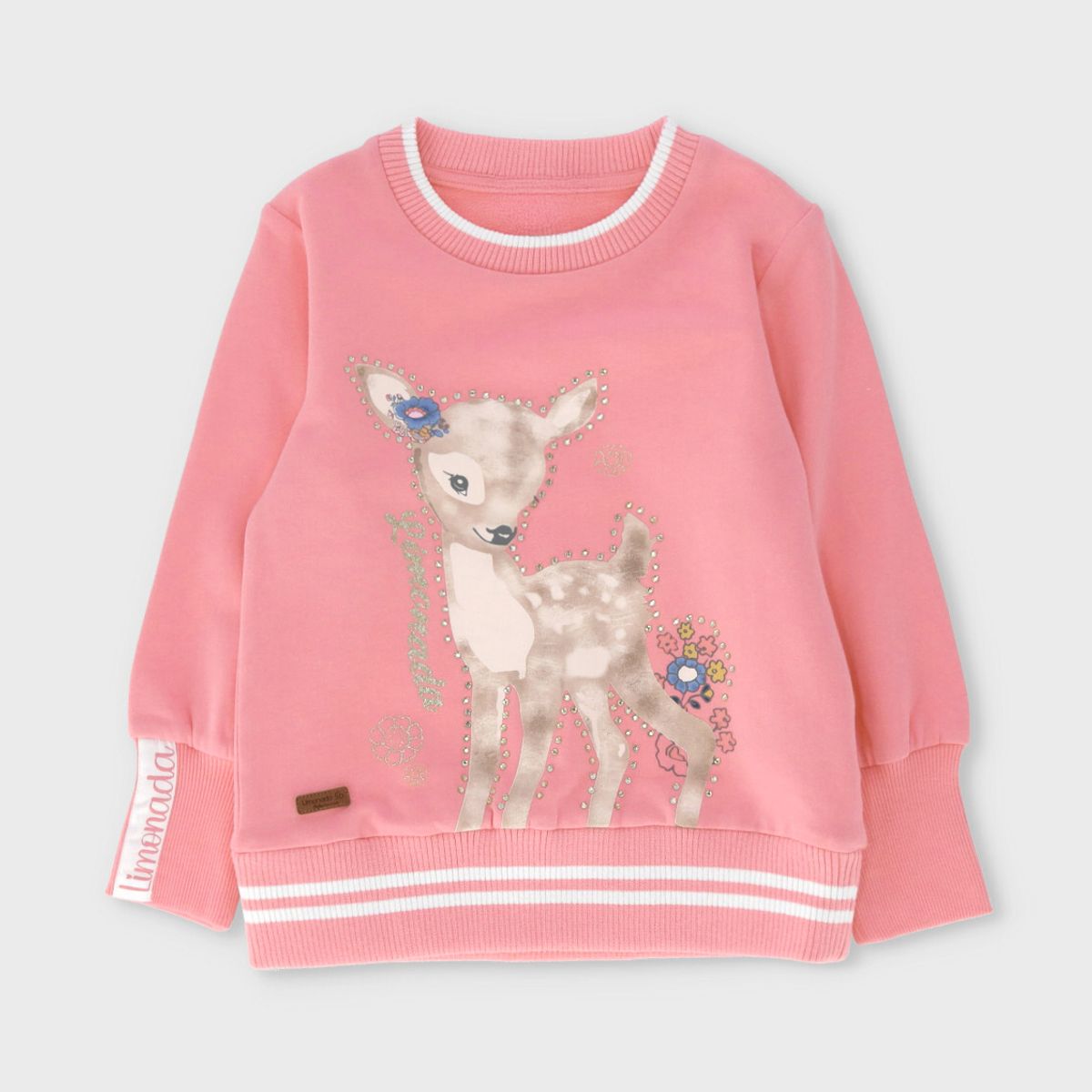 LIMONADA - Polerón niña con ciervo coral Limonada