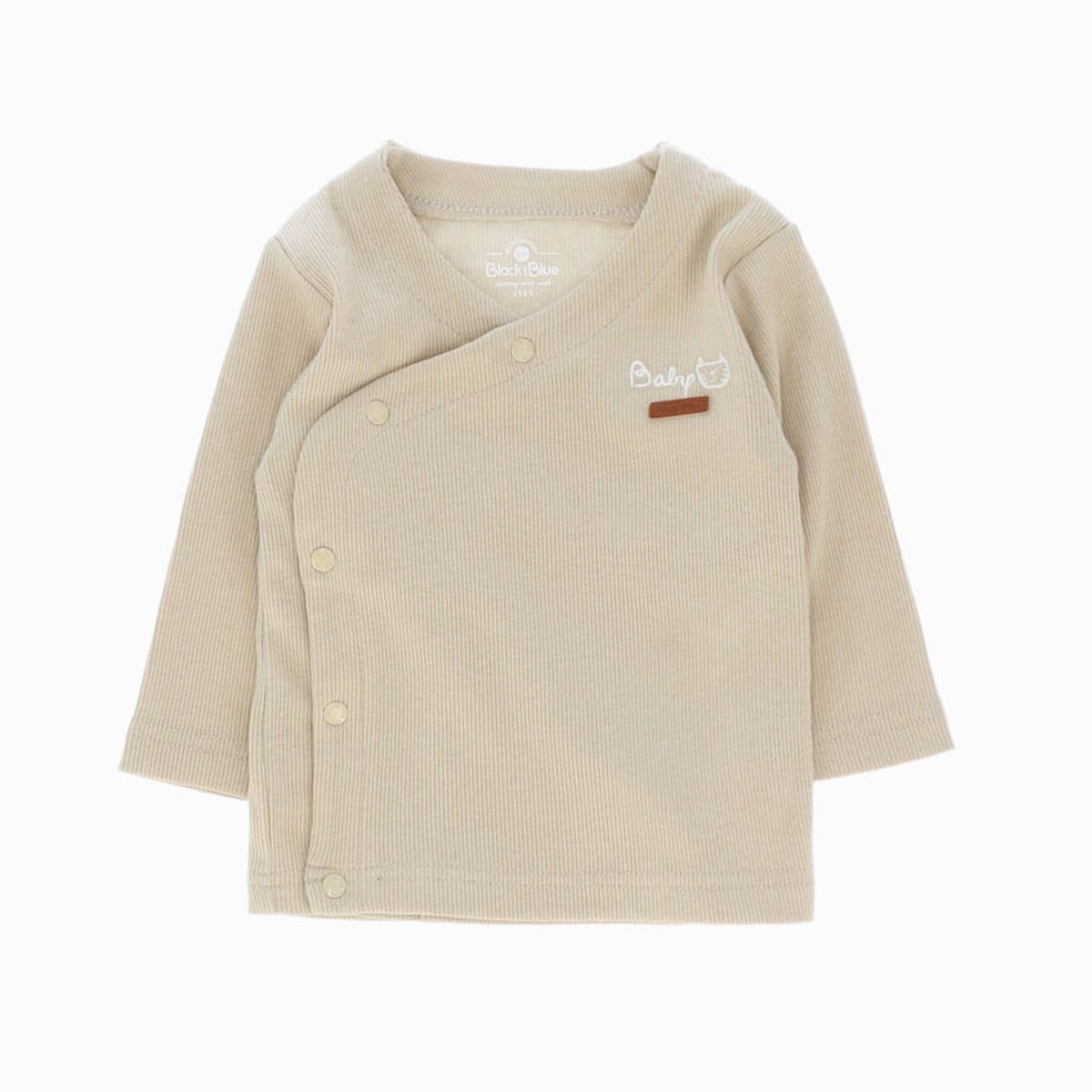 BLACK AND BLUE - Conjunto recién nacido básico beige Black and Blue