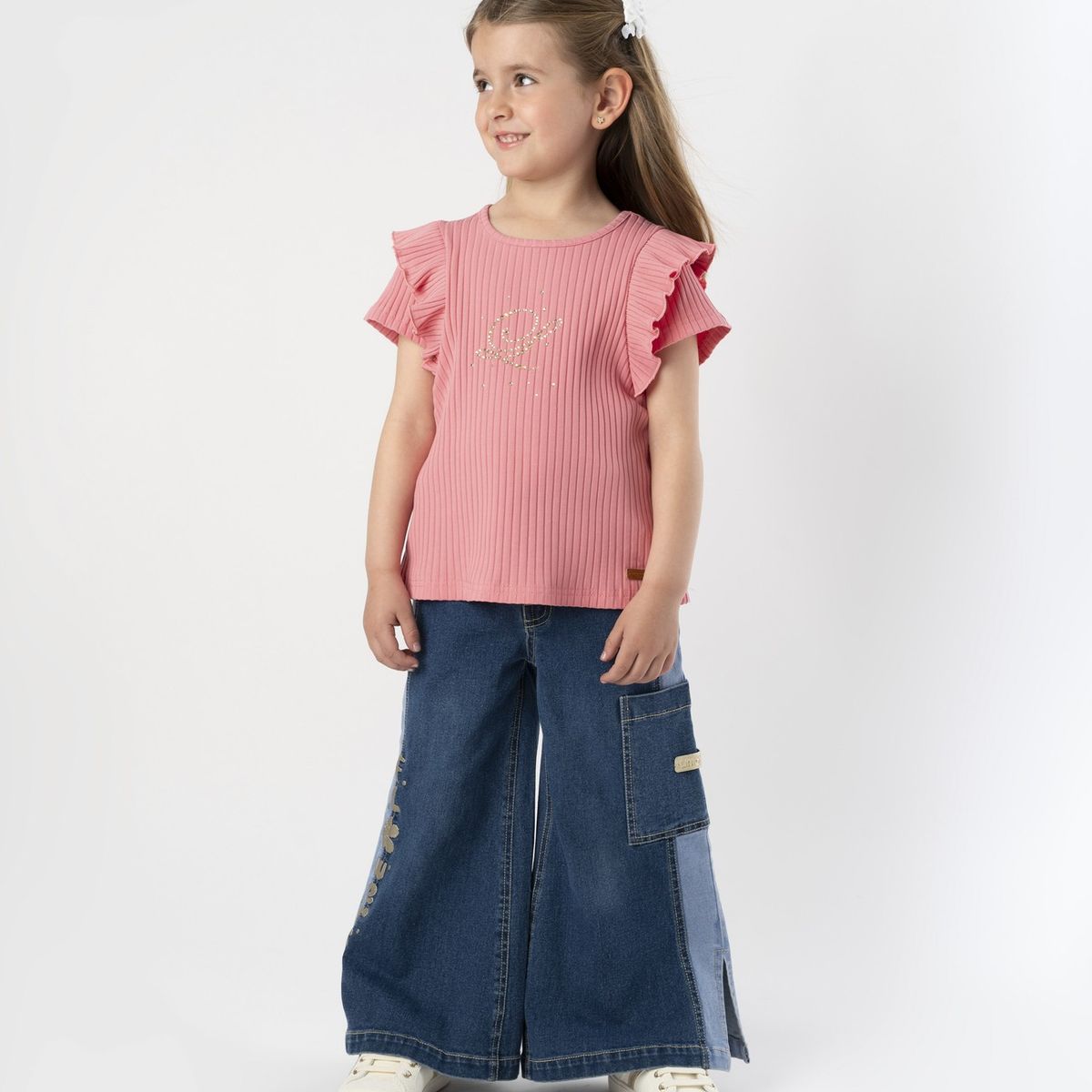 LIMONADA - Jeans niña bicolor azul Limonada