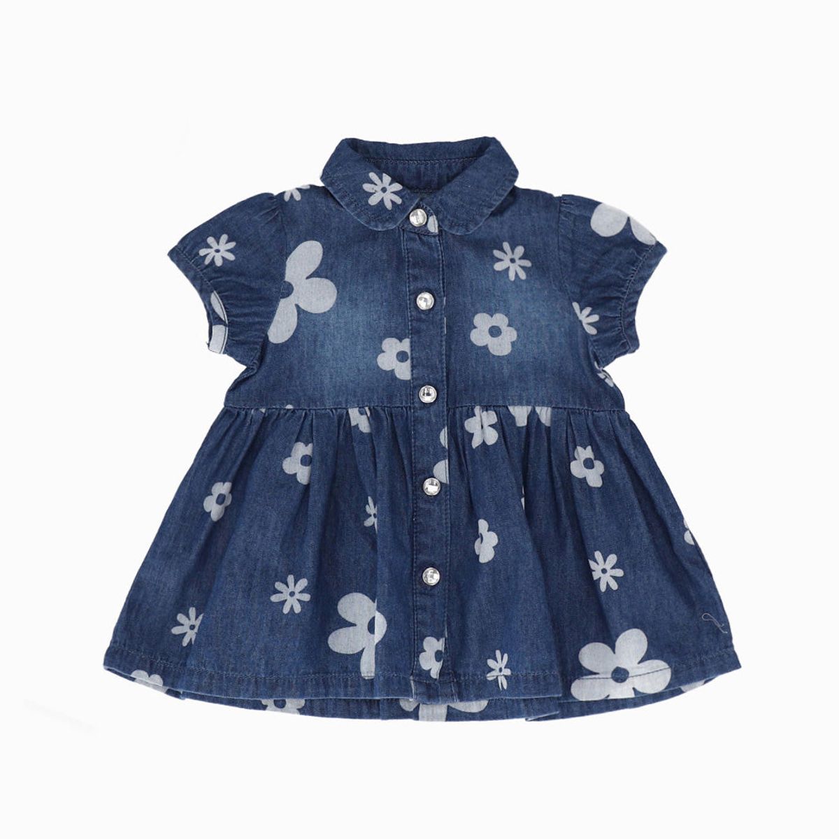 LIMONADA - Vestido recién nacida con flores azul Limonada