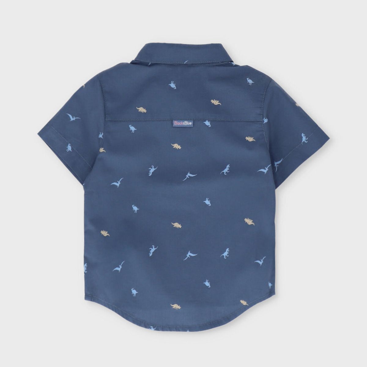 BLACK AND BLUE - Camisa manga corta niño con dinosaurios azul Black and Blue