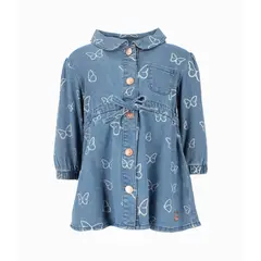 4KIDS - Vestido bebé de mariposas azul 4 Kids