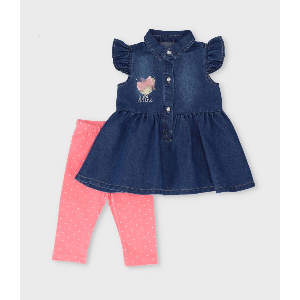 LIMONADA - Conjunto bebé con puntos azul Limonada