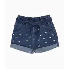 LIMONADA - Short niña con lazo azul