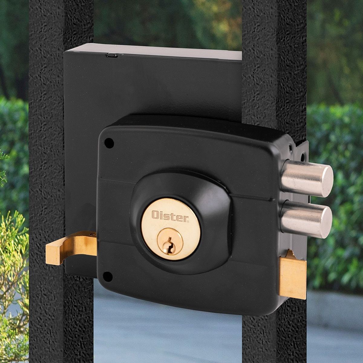 GENERICO - Cerradura Sobreponer Oister 111 Color Negro
