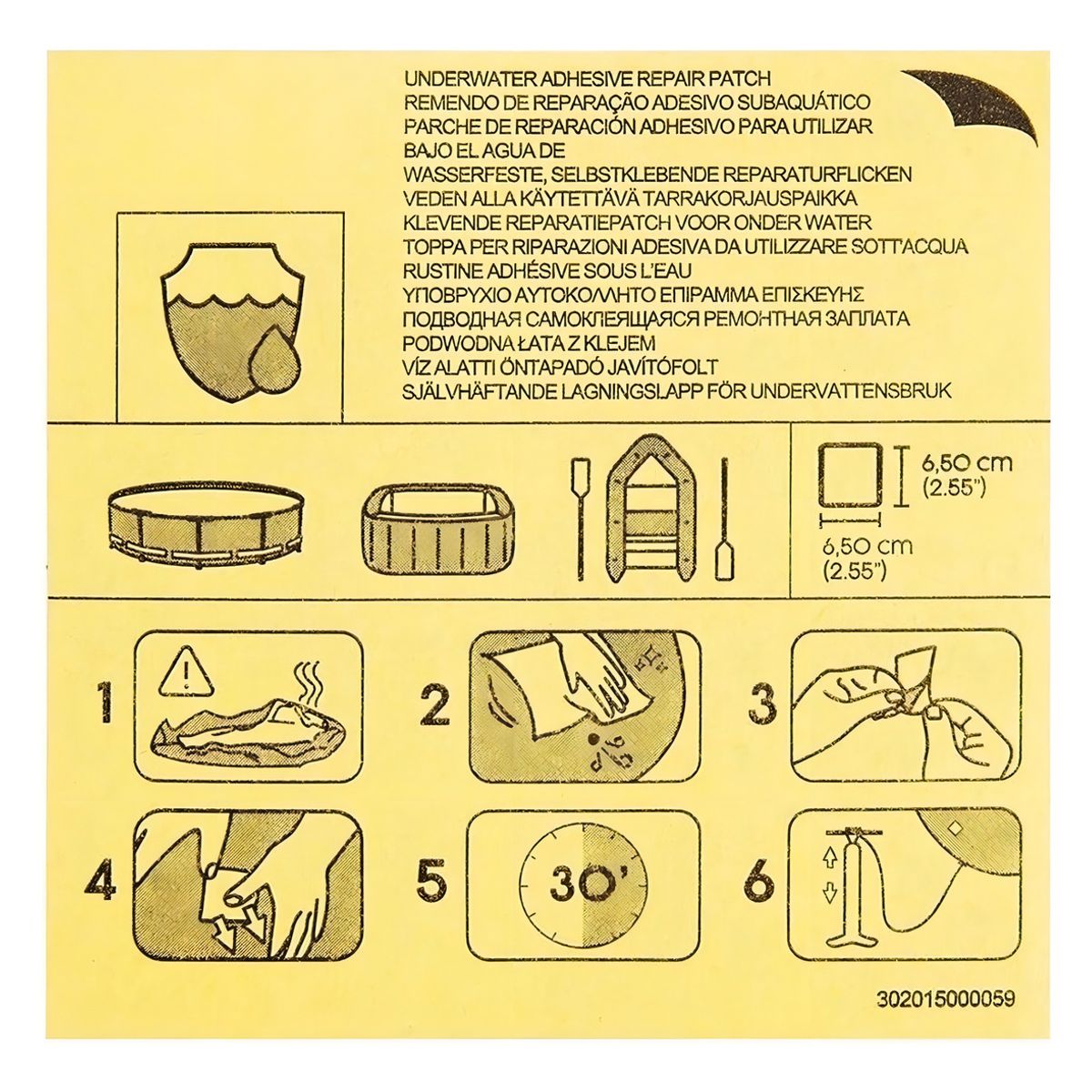 10 Parches De Reparacion Bajo Agua Piscinas Estructurales Color Transparente, marca GENERICO - Foto 2