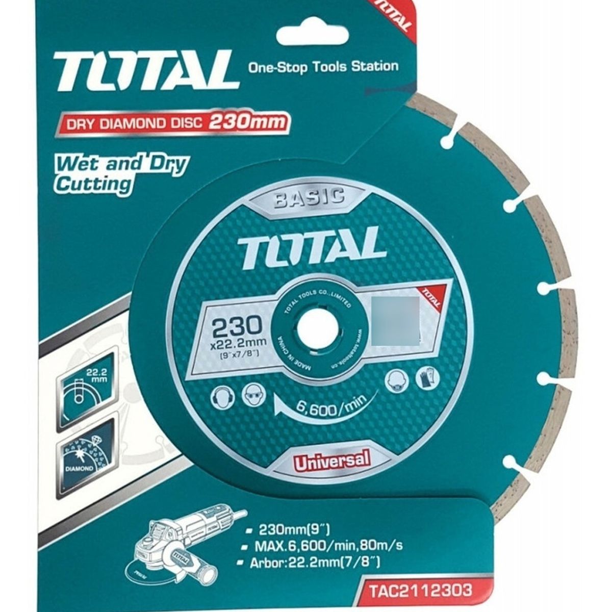 GENERICO - Disco Diamantado 9 X 78 Universal Total Color Turquesa