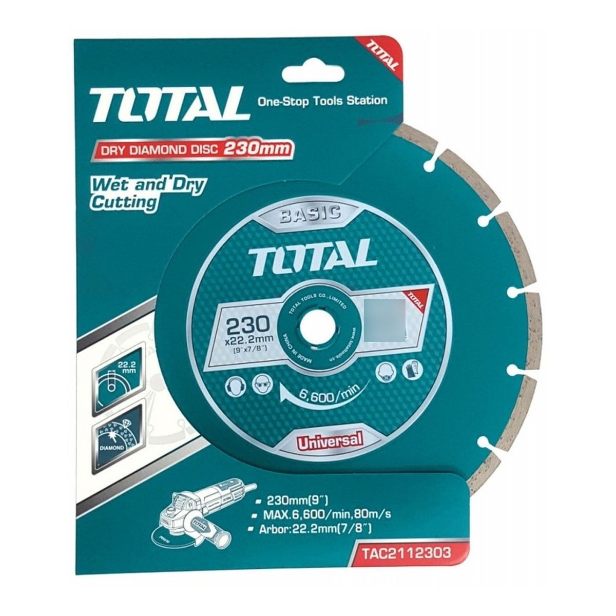 GENERICO - Disco Diamantado 9 X 78 Universal Total Color Turquesa