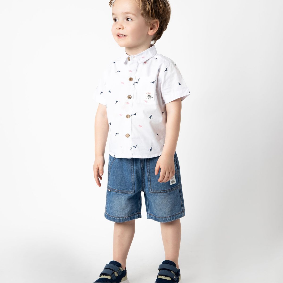 BLACK AND BLUE - Bermuda bebé denim celeste Black and Blue