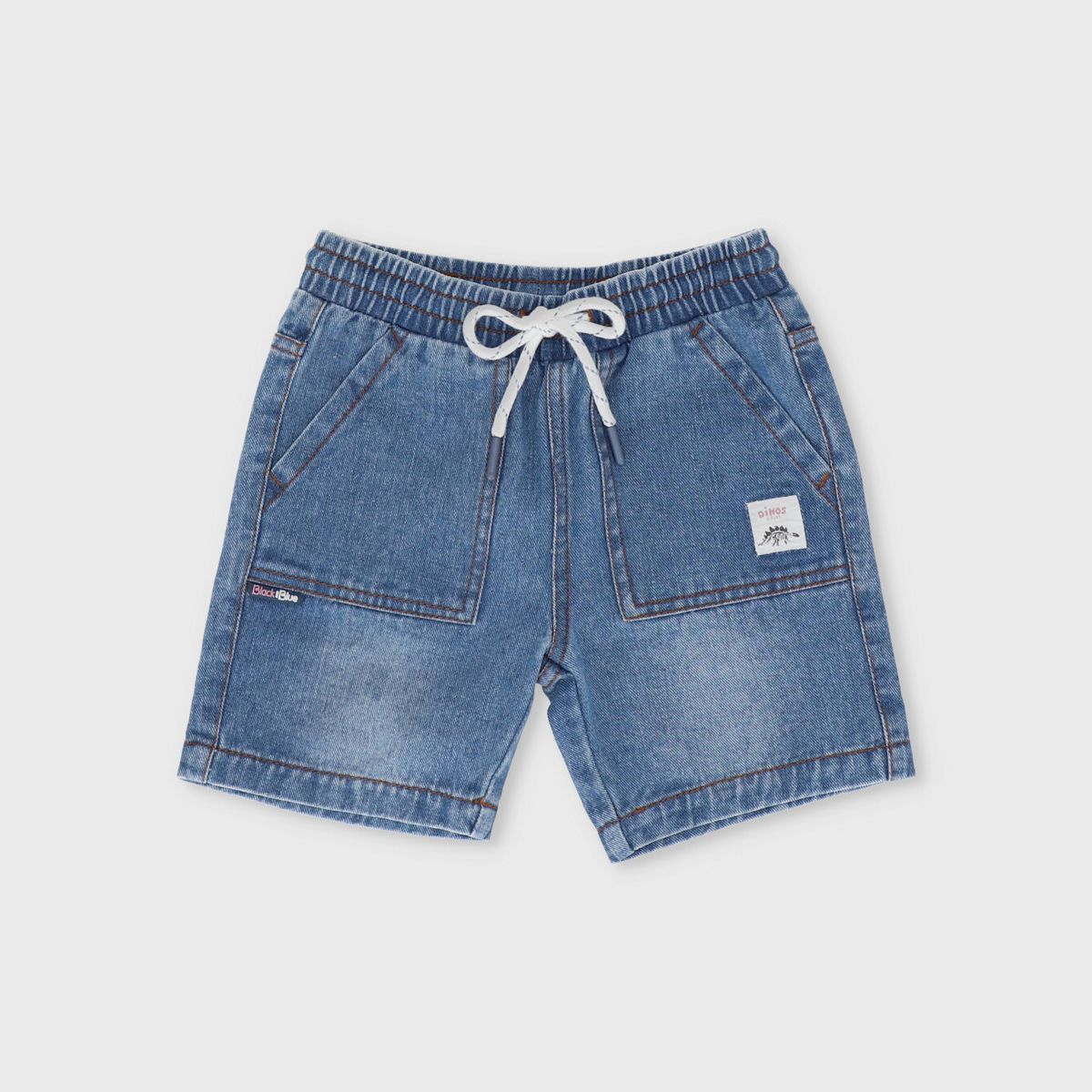 BLACK AND BLUE - Bermuda bebé denim celeste Black and Blue