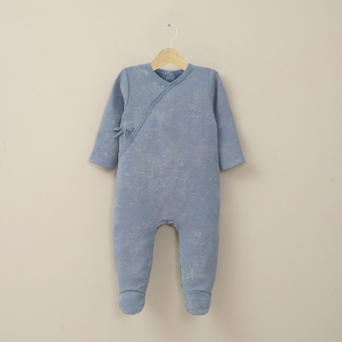 OPALINE - Osito azul con apertura en la espalda de bebé niño