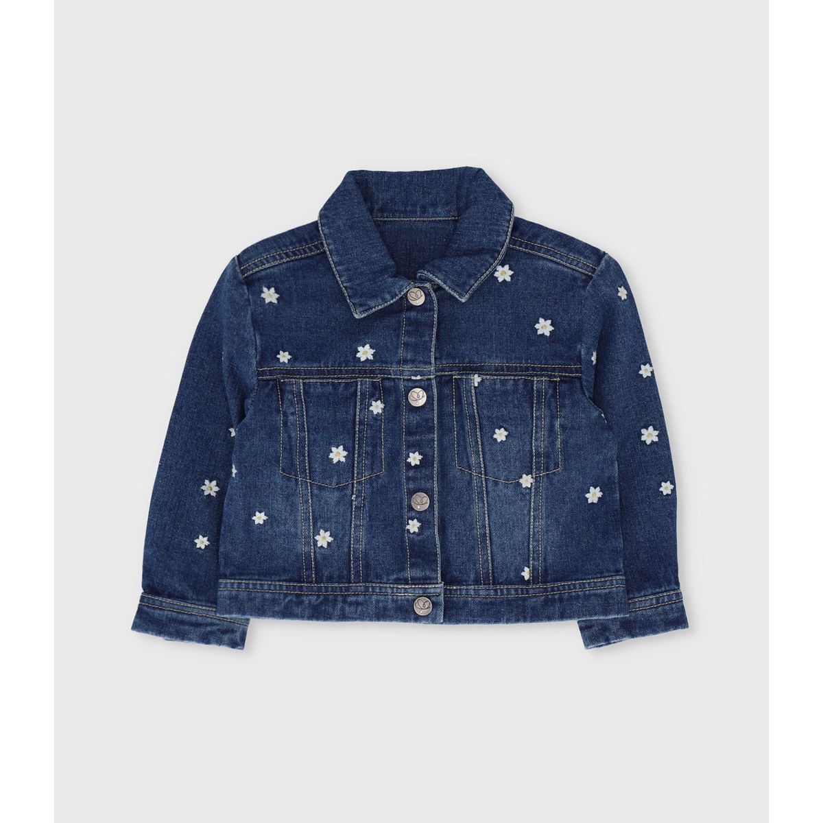 LIMONADA - Chaqueta bebé con flores azul Limonada