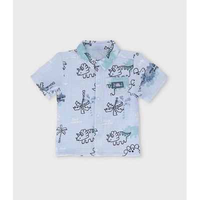 Imagen 2 del producto Conjunto recién nacido con camisa celeste