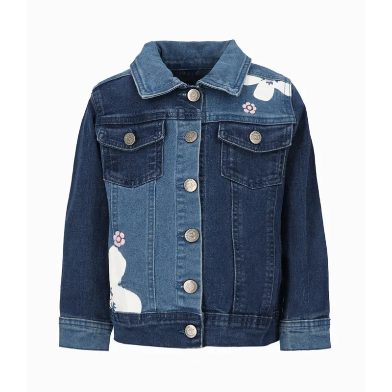 LIMONADA - Chaqueta niña con flores azul Limonada