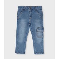 Jeans niño cargo celeste