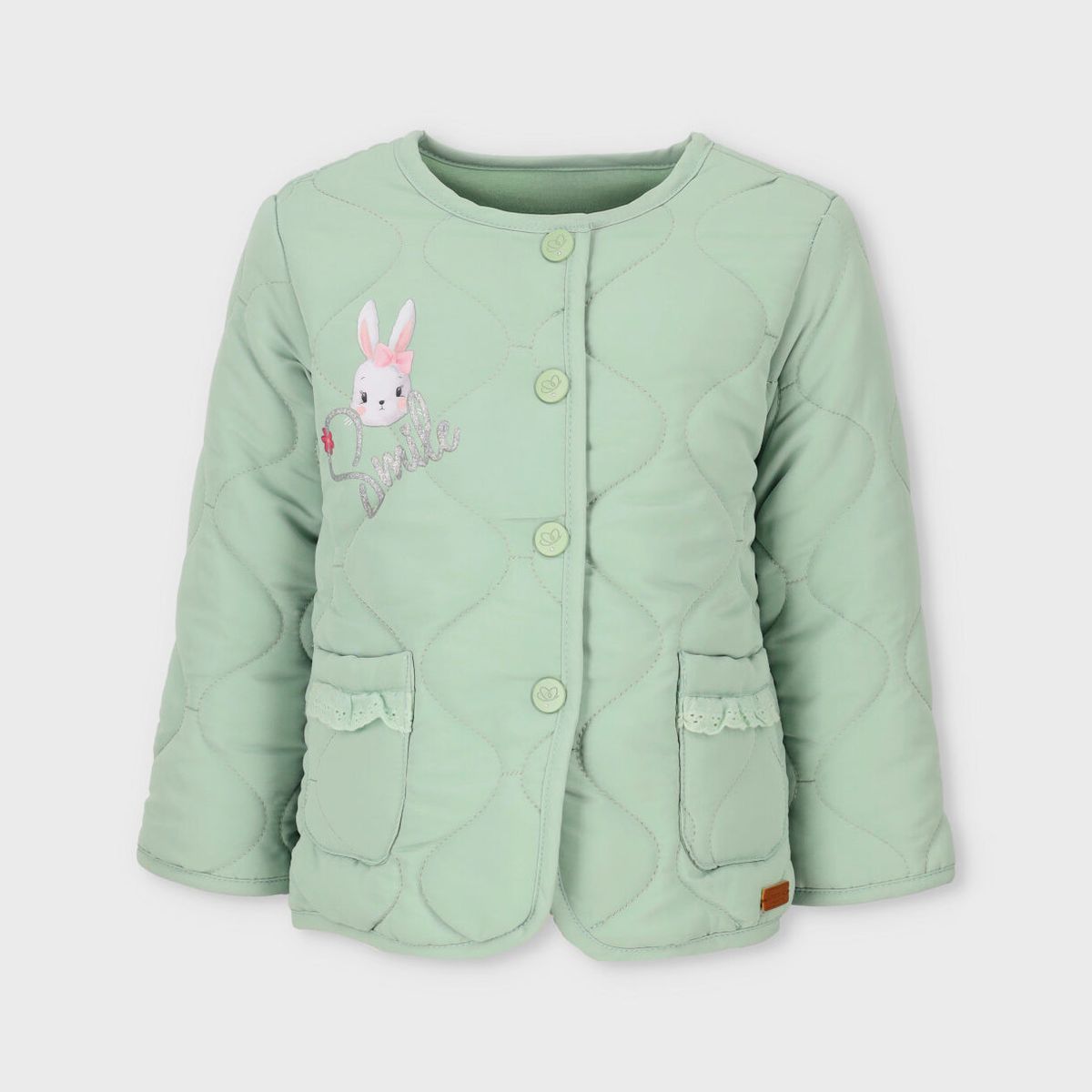LIMONADA - Chaqueta bebé floreada verde Limonada