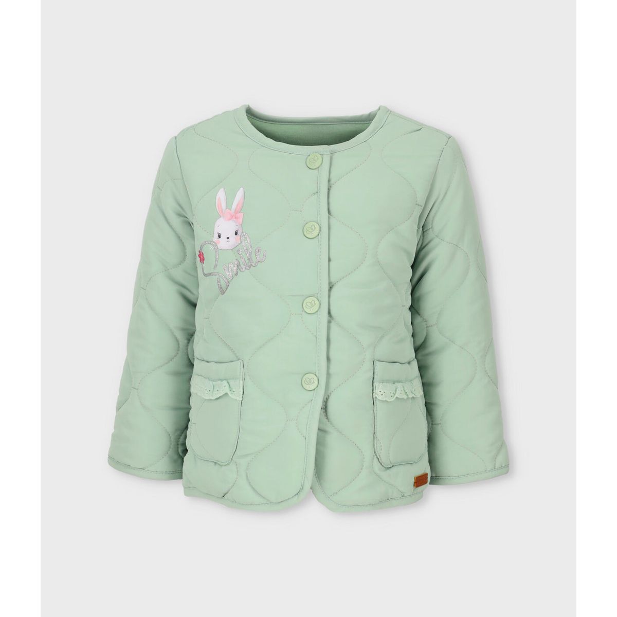 LIMONADA - Chaqueta bebé floreada verde Limonada