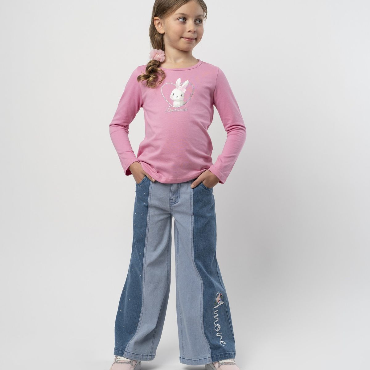 LIMONADA - Jeans niña acampanados celeste Limonada