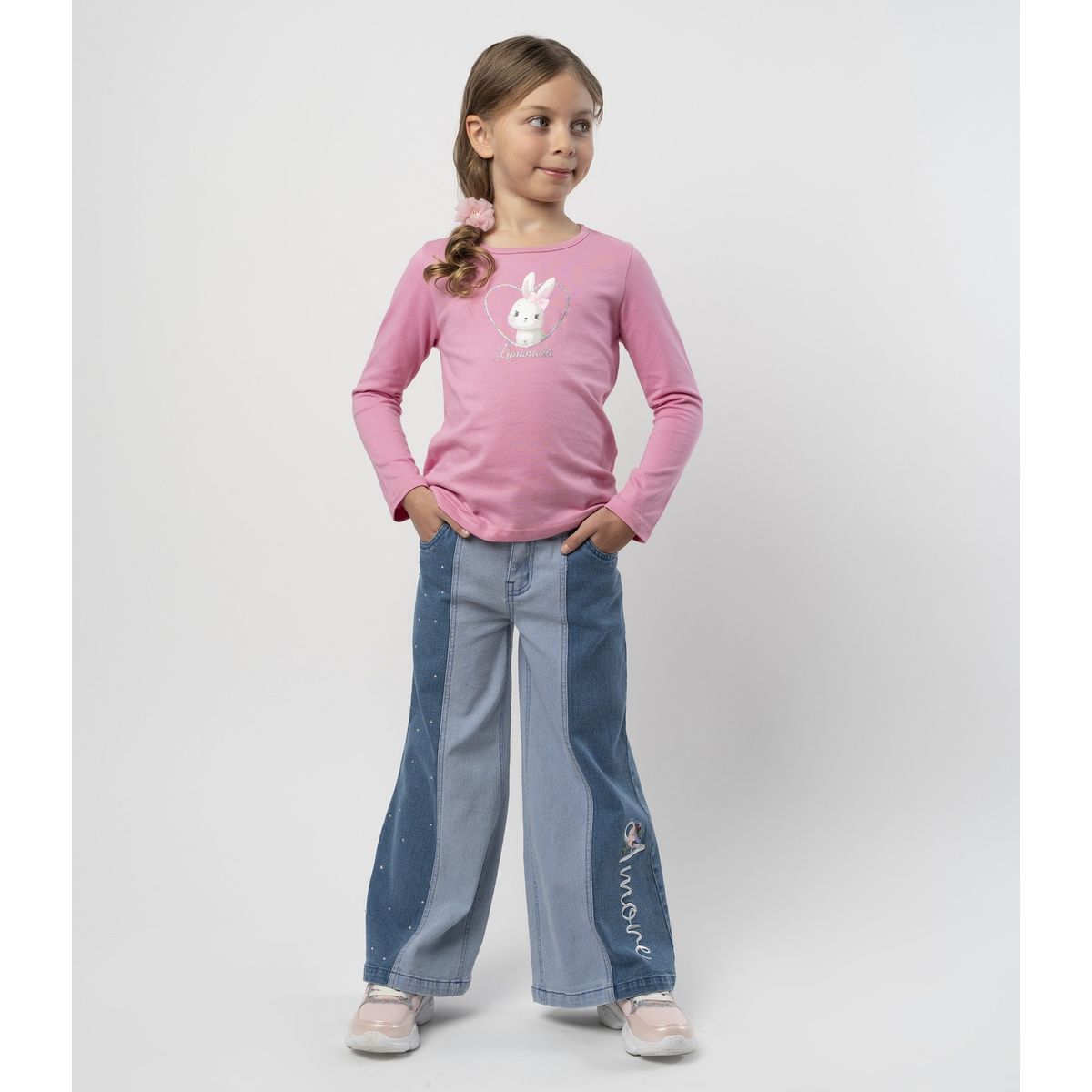 LIMONADA - Jeans niña acampanados celeste Limonada