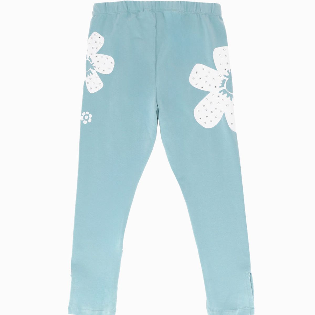 LIMONADA - Calza niña con flores turquesa Limonada