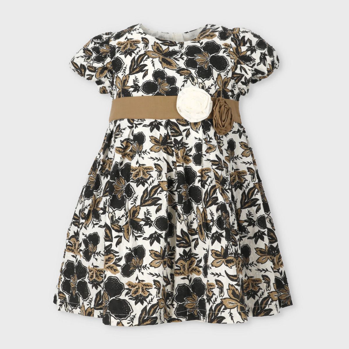 LIMONADA - Vestido bebé floreado negro Limonada