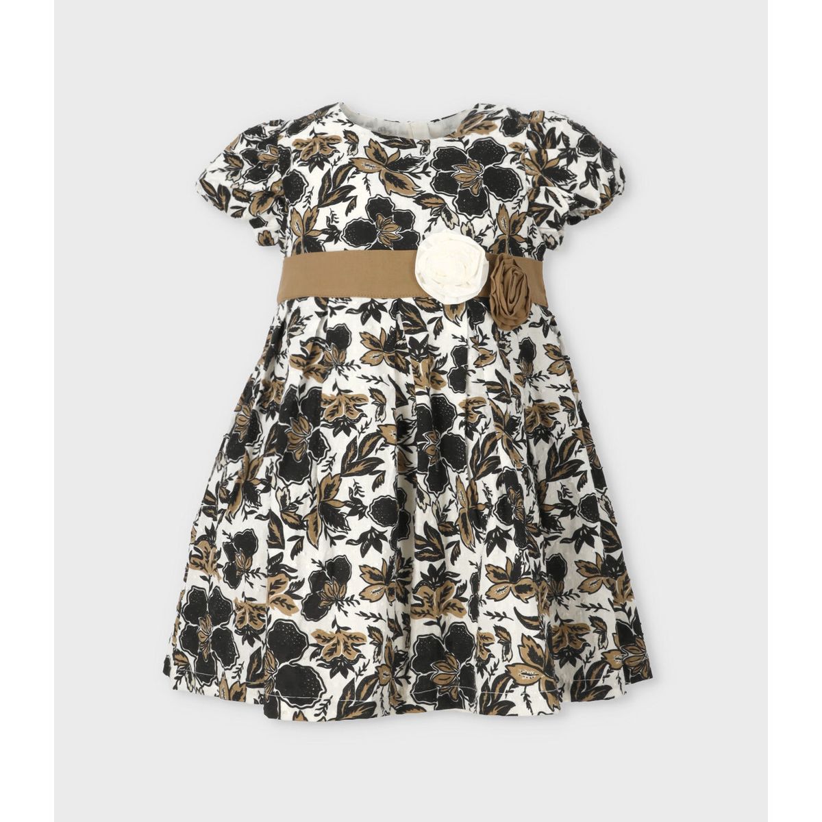 LIMONADA - Vestido bebé floreado negro Limonada